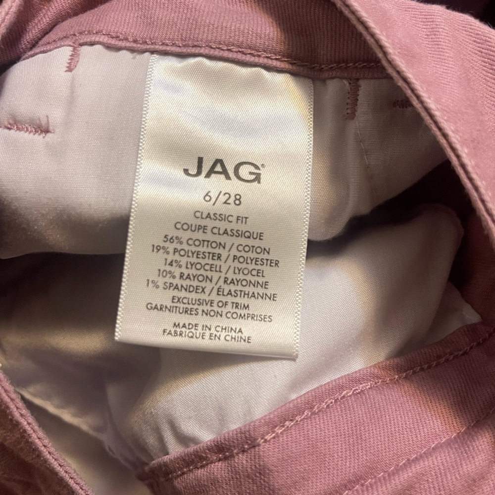 ๐ธ Jag Jeans Theo Wavy Hem Shorts Mauve Size 6/28 - Picture 6 of 6
